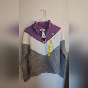 Fila  Sweatshirt in Purple, White, and Gray
